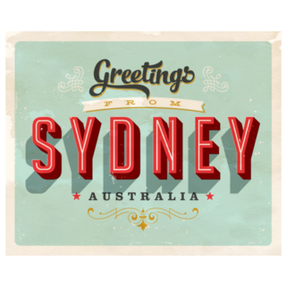 Green Greeting From Sydney Australia Sticker