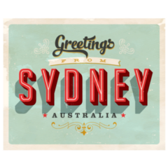 Green Greeting From Sydney Australia Sticker