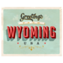 Green Greetings From Wyoming Sticker