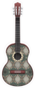 Green Guitar Decorated With Ethnic Ornaments Sticker