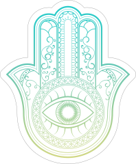 Green Hamsa Boho Sticker