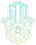 Green Hamsa Boho Sticker