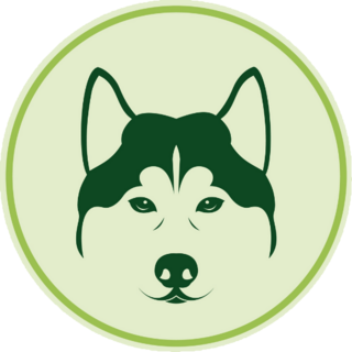 Green Husky Icon Sticker