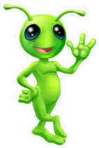Green Insect Alien Sticker