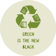 Green Is The New Black Recycle Sticker
