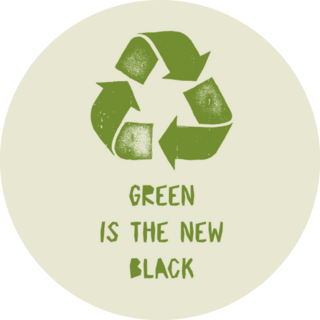 Green Is The New Black Recycle Sticker