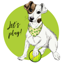 Green Jack Russel Sticker