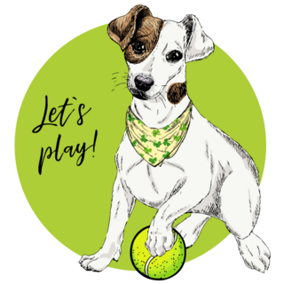 Green Jack Russel Sticker