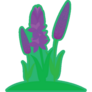 Green Lavender Sticker