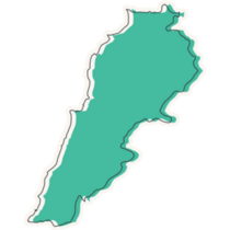 Green Lebanon Map Sticker