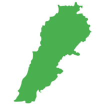 Green Lebanon Map Sticker