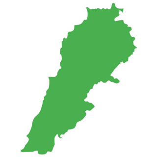 Green Lebanon Map Sticker