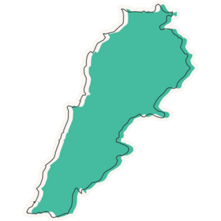 Green Lebanon Map Sticker