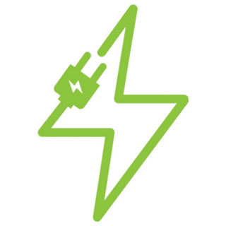 Green Lightning Bolt Icon Sticker