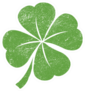 Green Lucky Four Leaf Irish Clover For St. Patricks Day Sticker