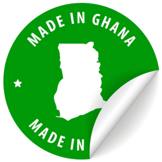 Green Made In Ghana Sticker