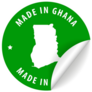 Green Made In Ghana Sticker