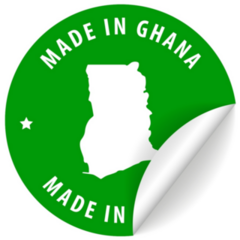 Green Made In Ghana Sticker