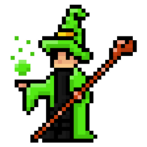 Green Magic Wizard Sticker