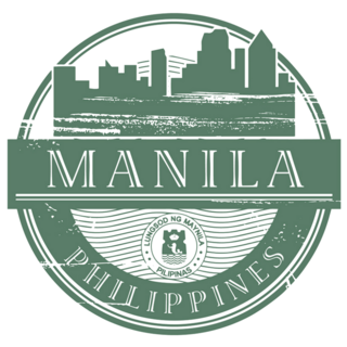 Green Manila Stamp Sticker