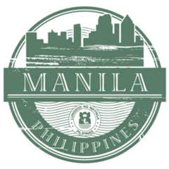 Green Manila Stamp Sticker