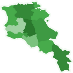 Green Map Of Armenia Sticker
