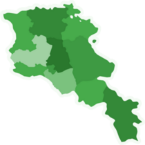 Green Map Of Armenia Sticker