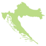 Green Map Of Croatia Sticker