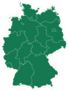 Green Map Of Germany Sticker