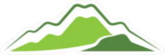 Green Mountain Icon Sticker