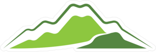 Green Mountain Icon Sticker