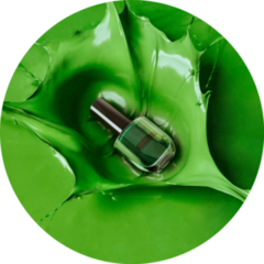 Green Nail Polish Action Shot Sticker