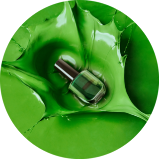 Green Nail Polish Action Shot Sticker