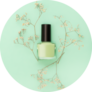 Green Nail Polish Bottle With Flowers Sticker