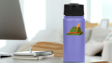 Green Oktoberfest Hat Sticker on a Water Bottle (New) example
