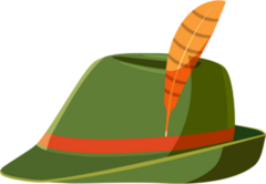 Green Oktoberfest Hat Sticker