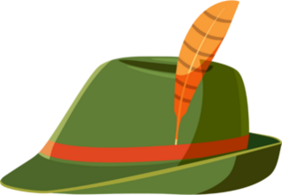 Green Oktoberfest Hat Sticker