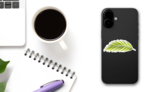 Green Palm Tree Leaf Sticker on a Phone (New) example