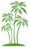 Green Palm Trees Sticker
