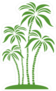 Green Palm Trees Sticker