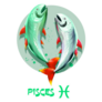 Green Pisces Horoscope Water Element Sticker
