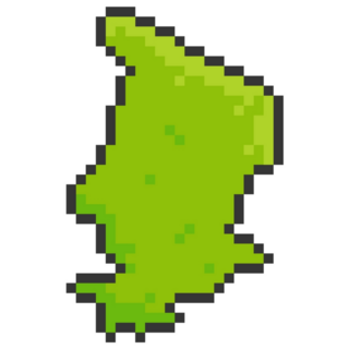 Green Pixel Chad Map Sticker