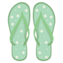 Green Polka Dot Flip-flops Sticker