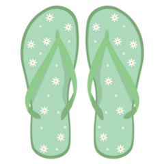 Green Polka Dot Flip-flops Sticker