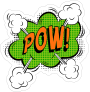 Green Pow Comic Sticker