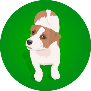 Green Puppy Terrier Sticker