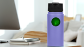 Green Radar With Targets Sticker on a Water Bottle (New) example