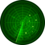 Green Radar With Targets Sticker