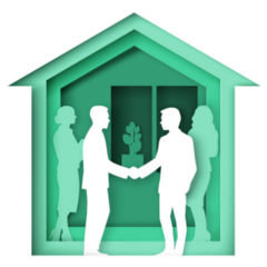 Green Real Estate Shake Sticker