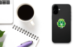 Green Recycle Tree Concept Sticker on a Phone (New) example